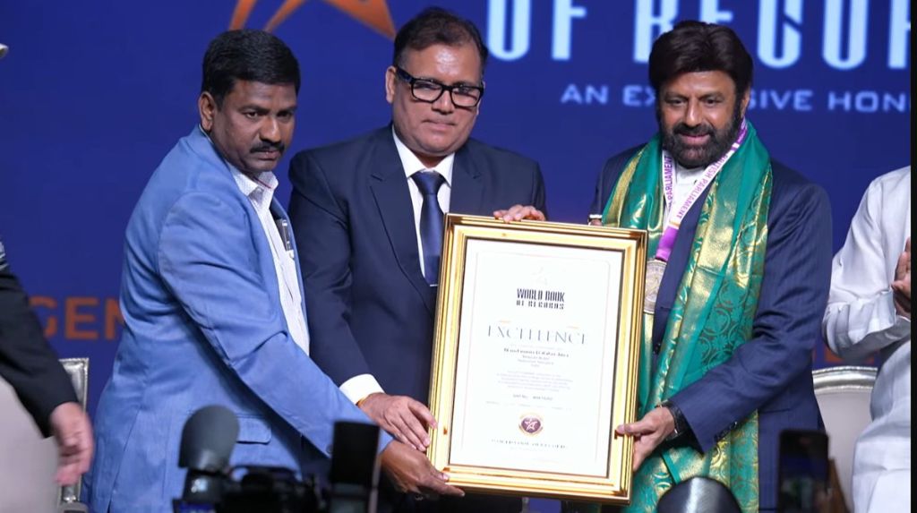 Nandamuri Balakrishna Honoured with World Book of Records for 50 Years in Telugu Cinema